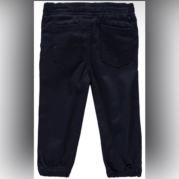 2pc Tommy Hilfiger long sleeve button-up shirt with navy blue pants for baby boy - Picture 4 of 15